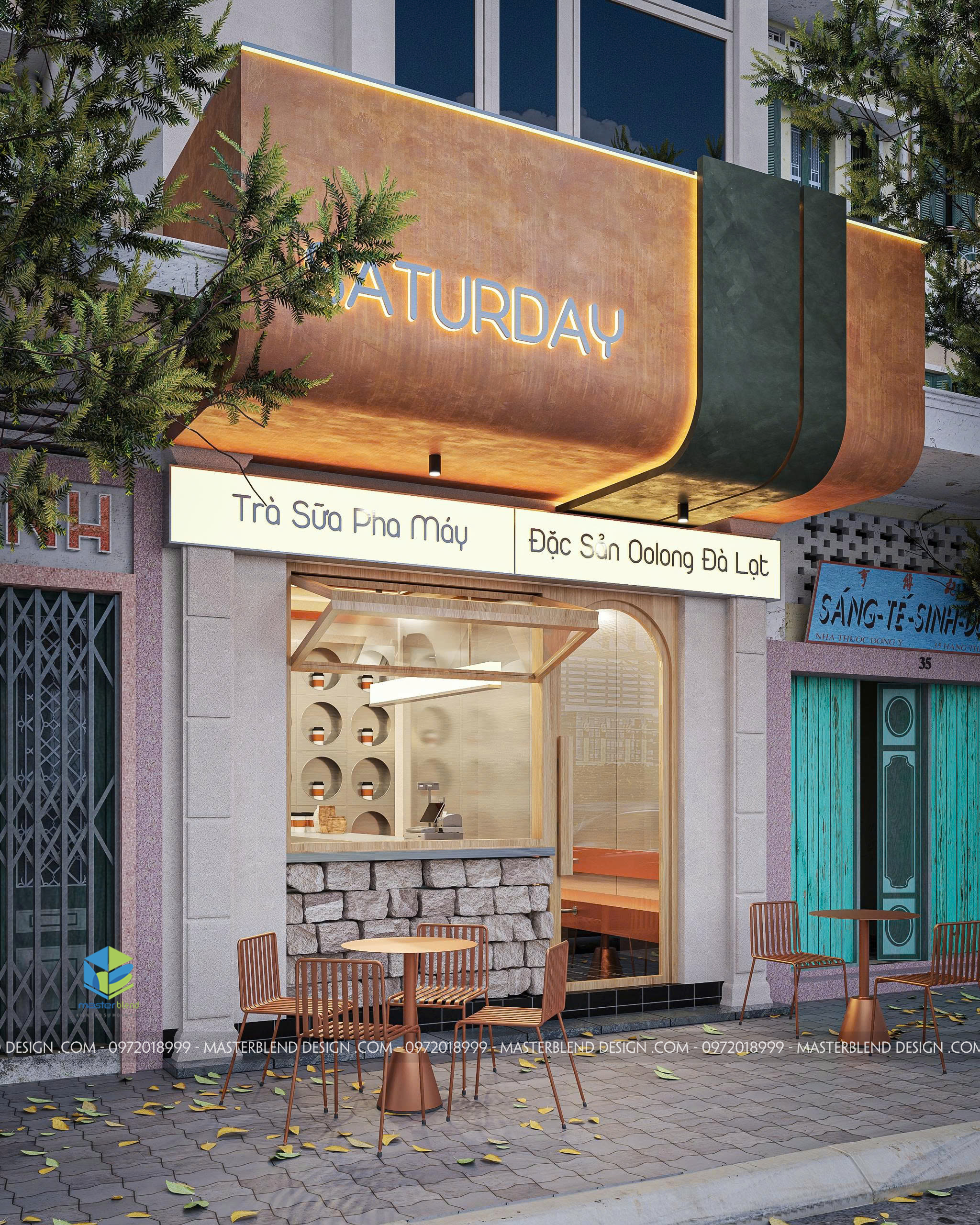 THIẾT KẾ QUÁN CAFE – TRÀ SỮA SATURDAY TẠI THÁI BÌNH | KHÔNG GIAN NHỎ, DẤU ẤN LỚN