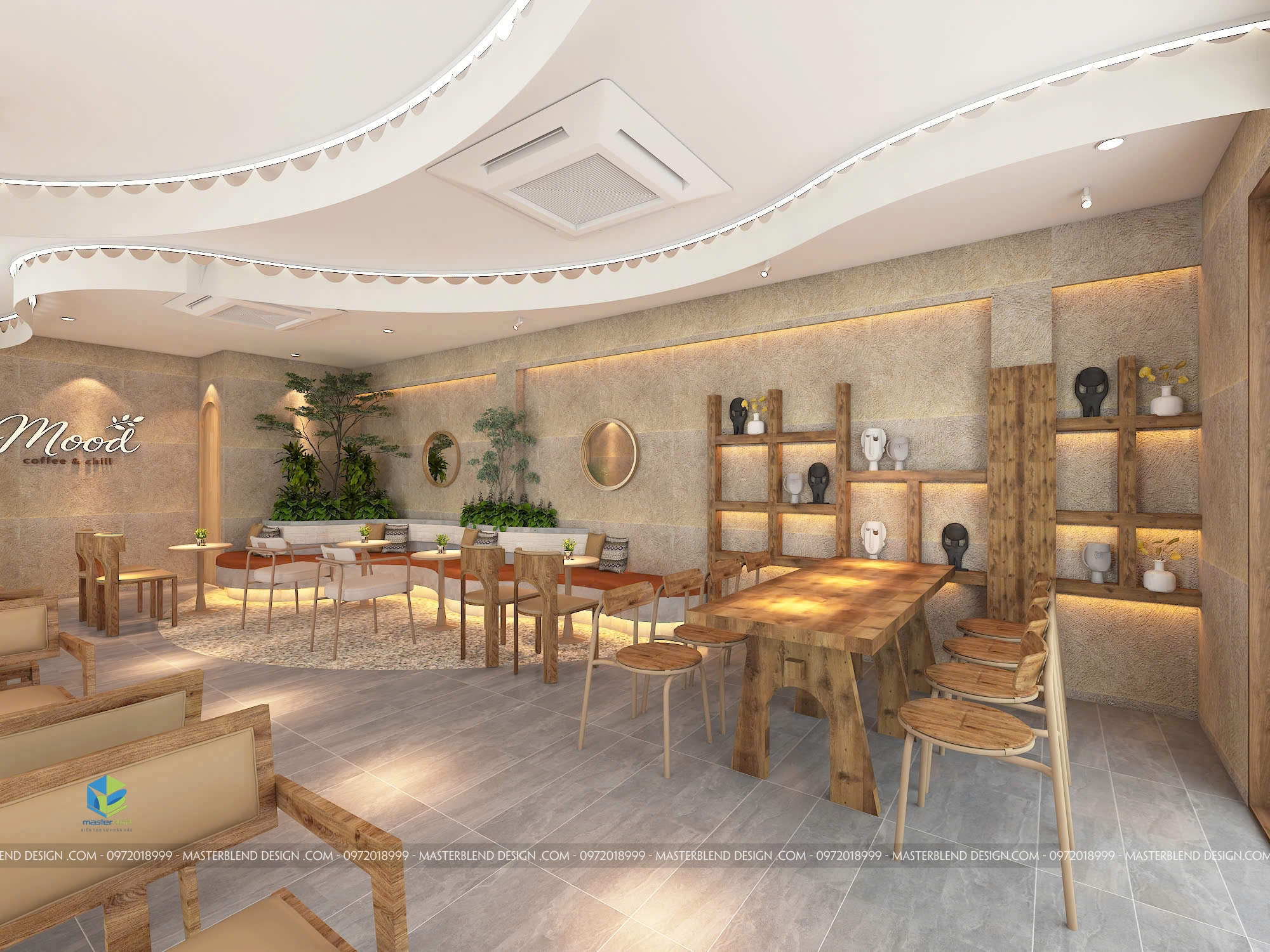 Thiết Kế Cafe Mood Văn Khê Hà Đông – Đỉnh Cao Phong Cách Hiện Đại Hoà Quyện Tự Nhiên