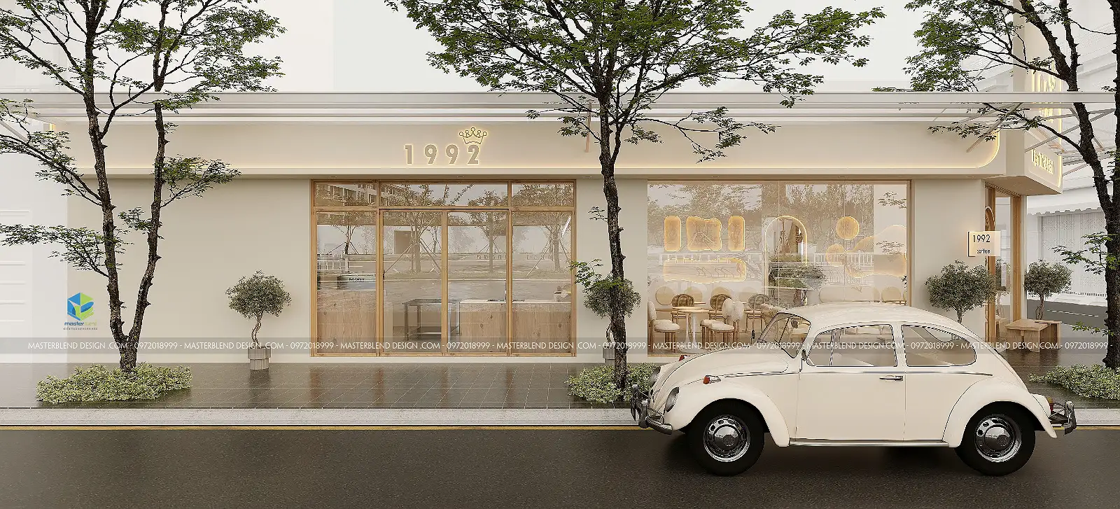 Mẫu Thiết Kế Quán Cafe Hàn Quốc Hiện Đại Tại Nham Biền (Phường Yên Dũng, Bắc Ninh)