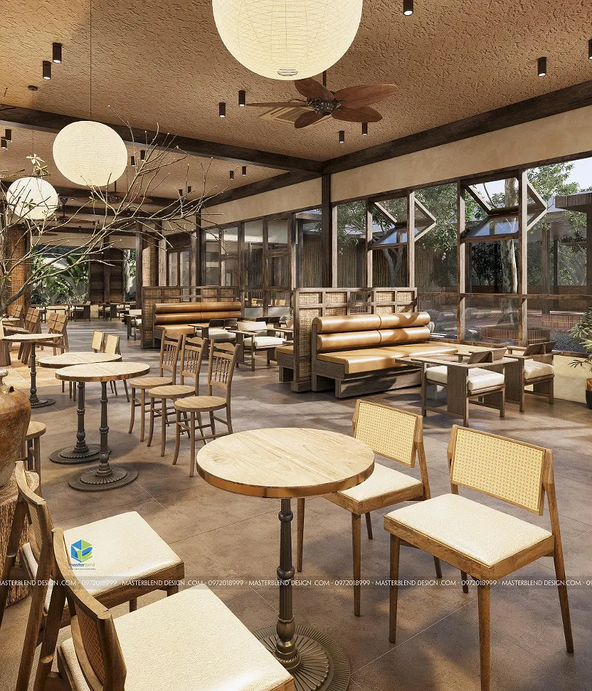 Thiết Kế Quán Cafe Sân Vườn Phong Cách Mộc Tại Ninh Bình