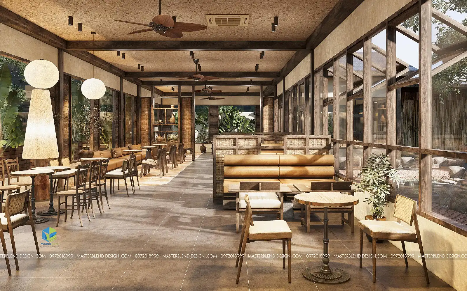 Thiết Kế Quán Cafe Sân Vườn Phong Cách Mộc Tại Ninh Bình