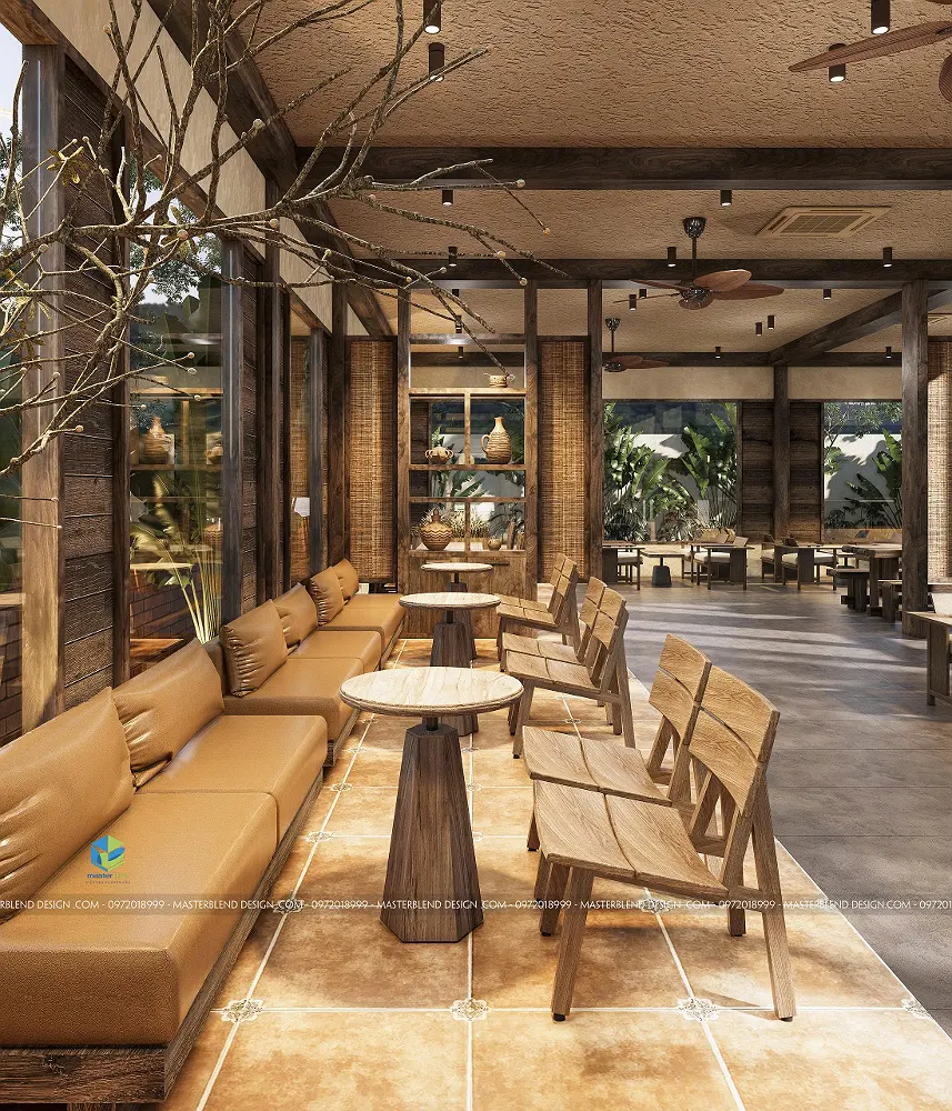 Thiết Kế Quán Cafe Sân Vườn Phong Cách Mộc Tại Ninh Bình