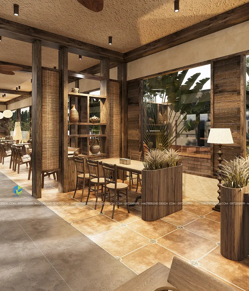 Thiết Kế Quán Cafe Sân Vườn Phong Cách Mộc Tại Ninh Bình