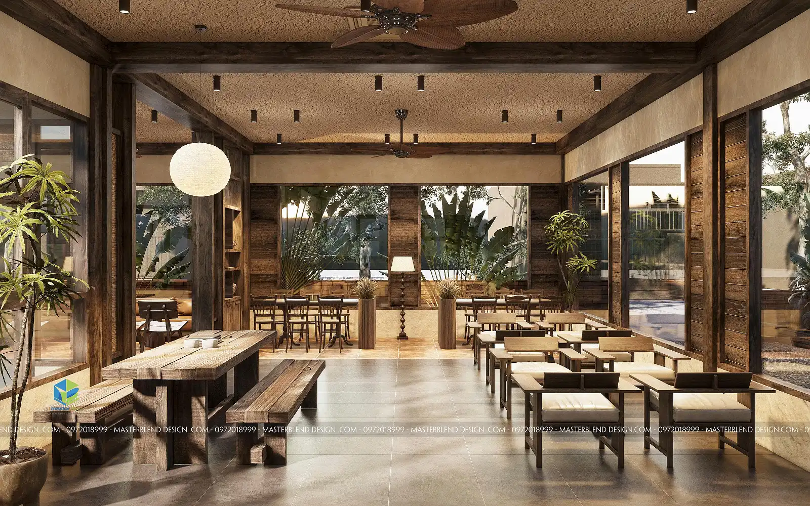 Thiết Kế Quán Cafe Sân Vườn Phong Cách Mộc Tại Ninh Bình