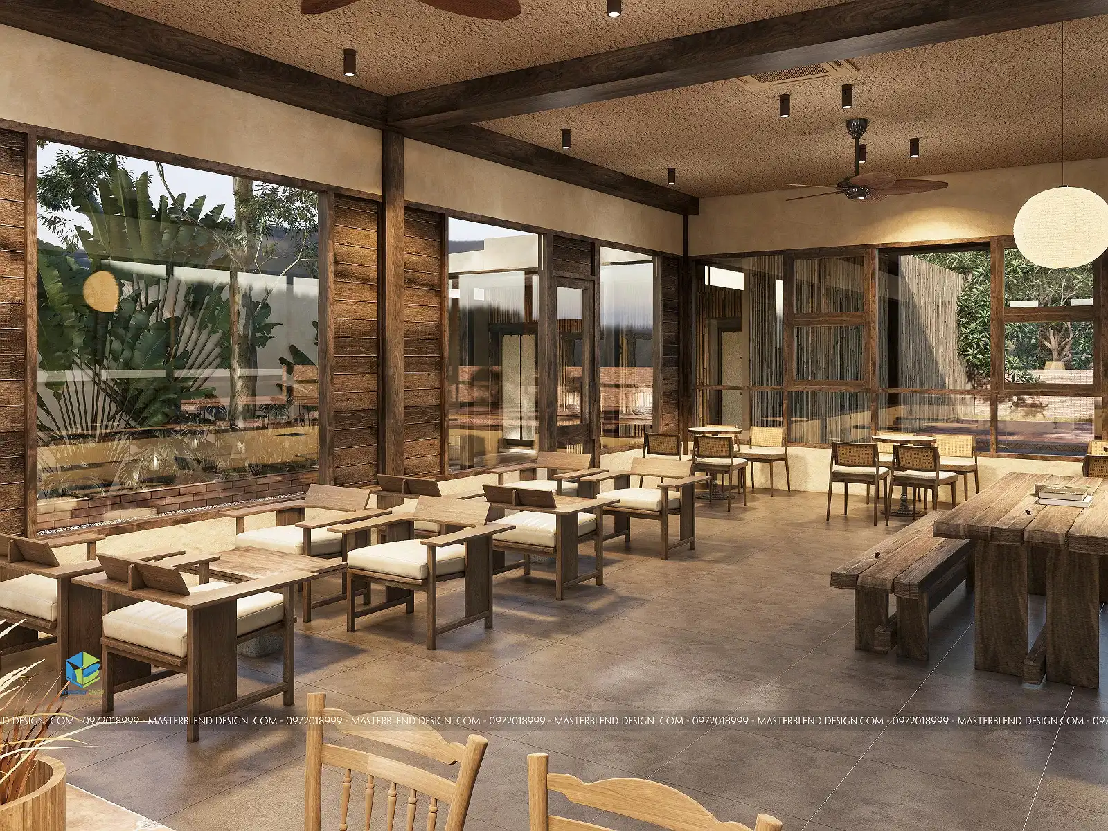 Thiết Kế Quán Cafe Sân Vườn Phong Cách Mộc Tại Ninh Bình